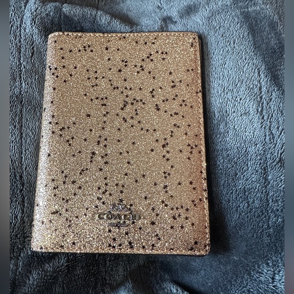 Coach Other Coach Gold Glitter Passport Holder Poshmark